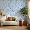 blue terrazzo wallpaper