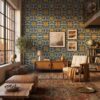 mexican talavera tile wallpaper