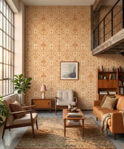 terracotta moroccan wallpaper