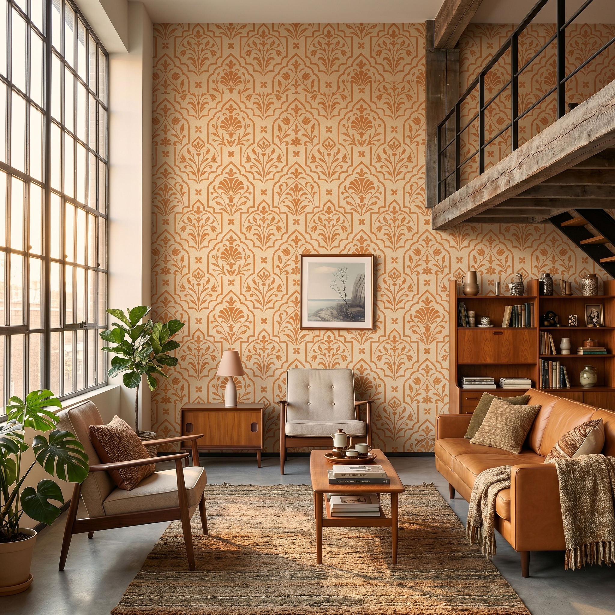terracotta moroccan wallpaper