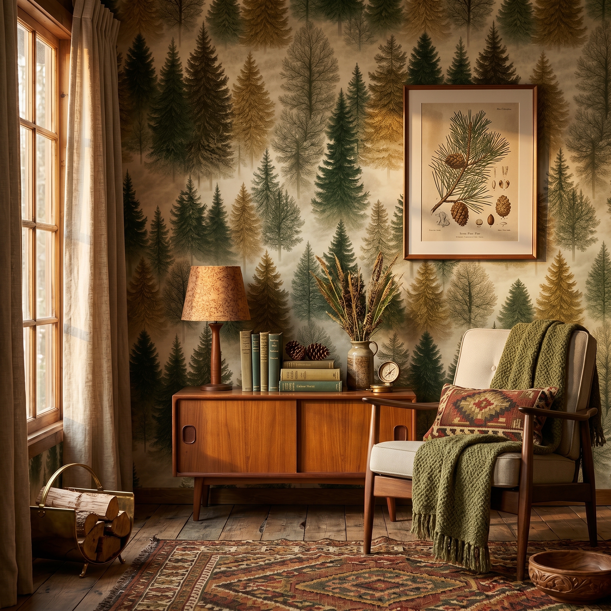 pine forest wallpaper