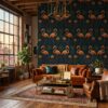 art deco flamingo wallpaper