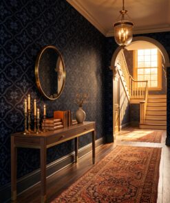 dark blue tile wallpaper