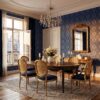 dark blue geometric wallpaper