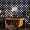 navy plaid wallpaper