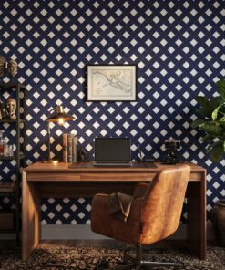 navy plaid wallpaper