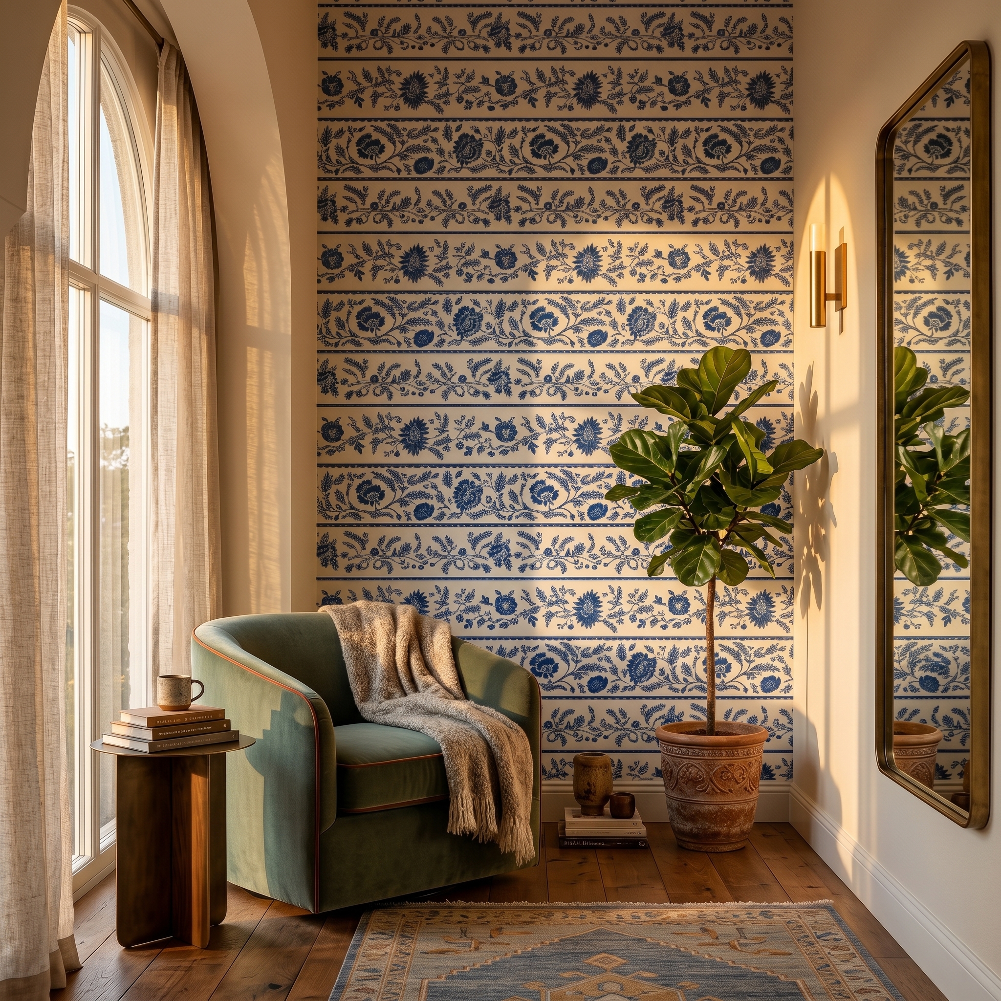 blue chinoiserie wallpaper