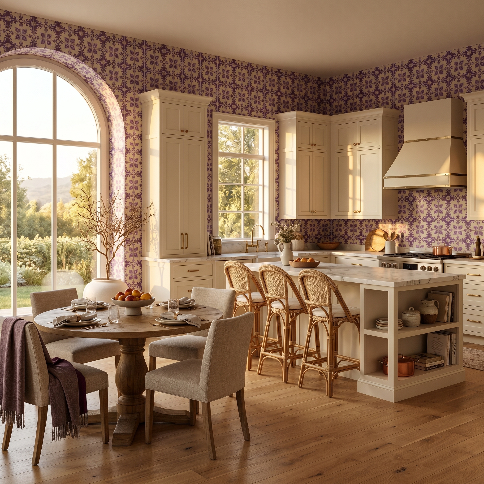 purple moroccan tile wallpaper