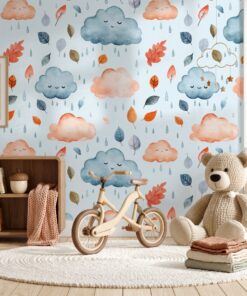 Cute Cloud Nursery Wallpaper