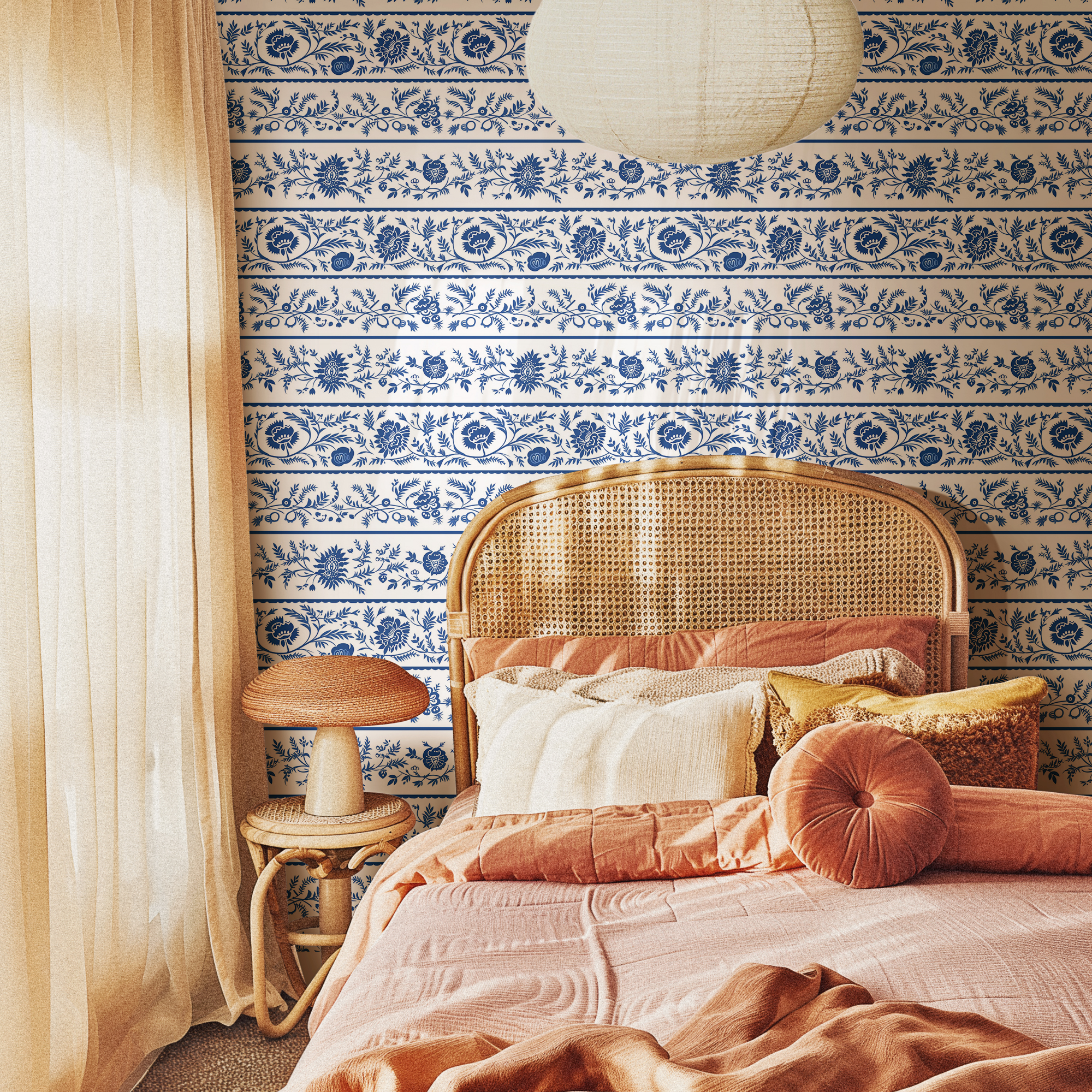 blue chinoiserie wallpaper mockup 4