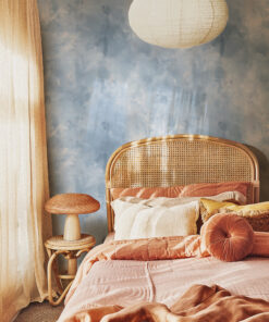 Blue Limewash Textured Wallpaper - Image 6