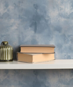 Alternative view of Blue Limewash Textured Wallpaper