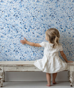 Blue Terrazzo Wallpaper – Modern Concrete - Image 6