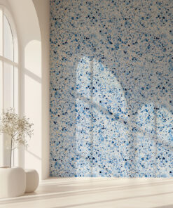 Alternative view of Blue Terrazzo Wallpaper – Modern Concrete