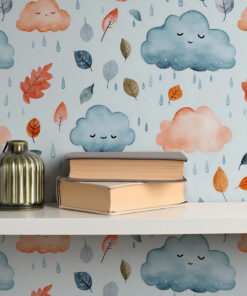 Alternative view of Cute Cloud Nursery Wallpaper