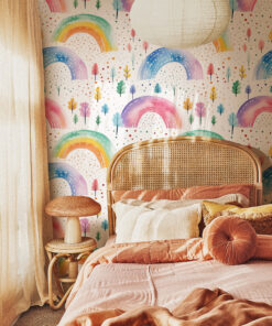Watercolor Rainbow Kids Wallpaper - Image 4