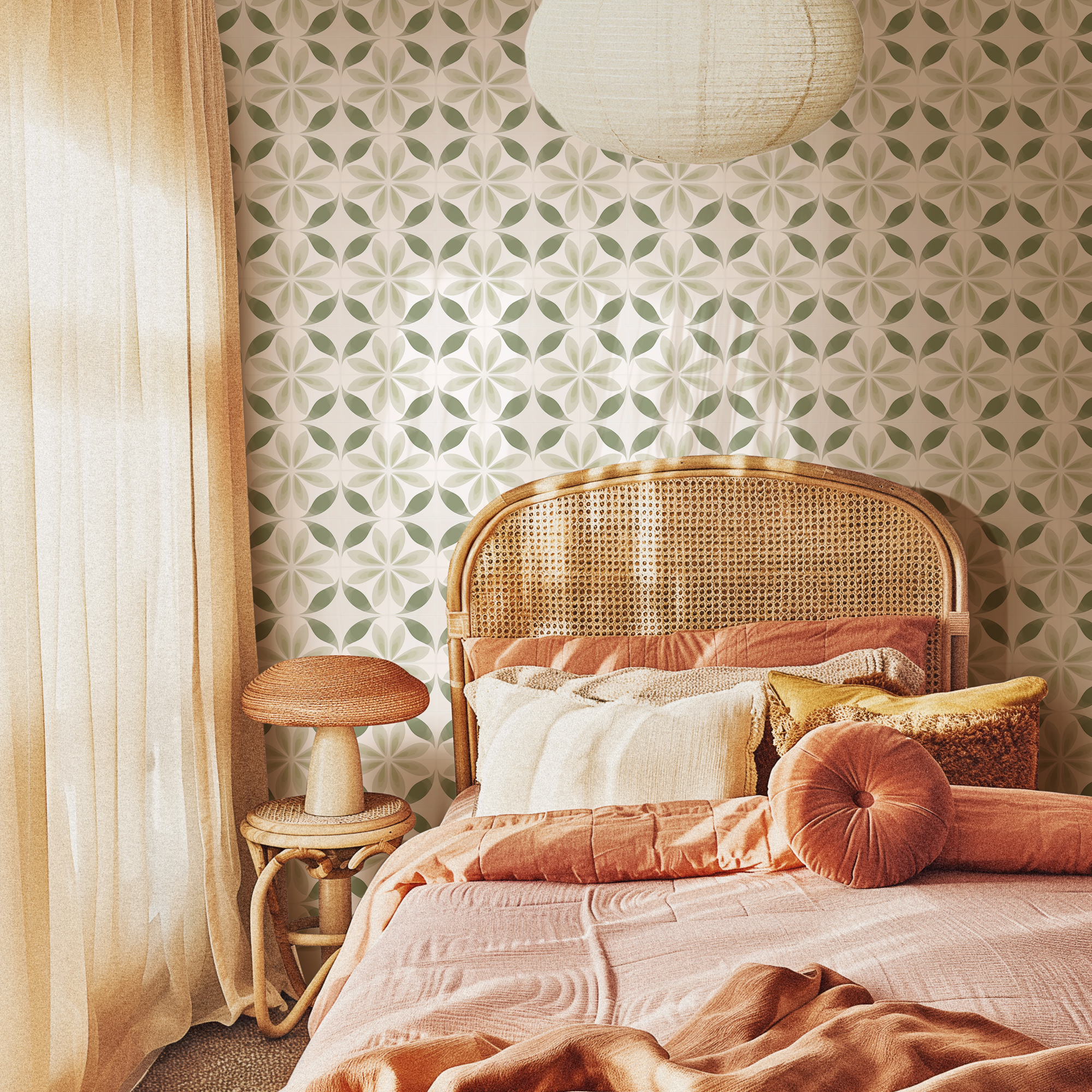 green morroccan tile mockup 4