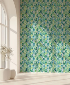 Green Leaf Diamond Wallpaper - Image 3