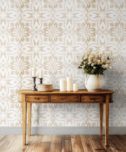 beige moroccan wallpaper
