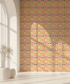 Alternative view of Colorful Moroccan Wallpaper – Multicolor Geometric