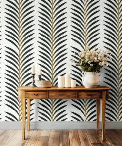 Modern Tropical Palm Leaf Wallpaper - Image 9
