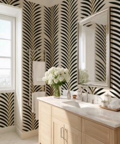 Modern Tropical Palm Leaf Wallpaper - Image 7