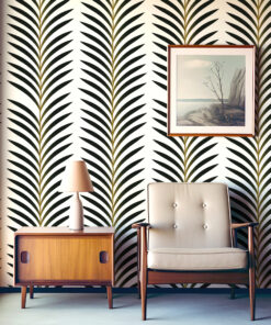 Modern Tropical Palm Leaf Wallpaper - Image 4