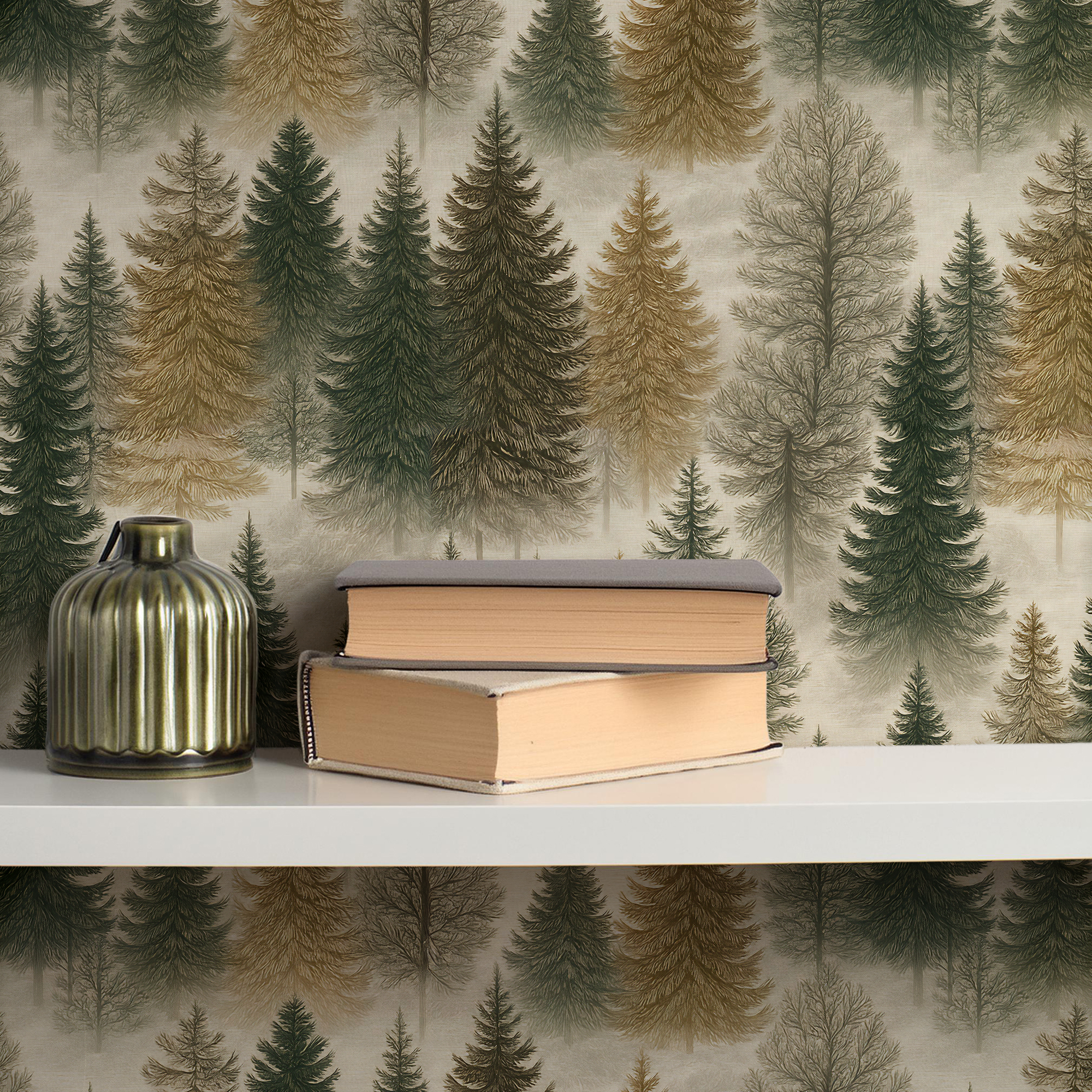 Pine Forest Wallpaper – Scandinavian Nature