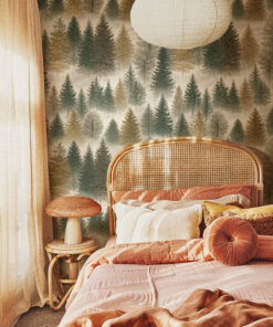 Alternative view of Scandinavian Pine Forest Wallpaper