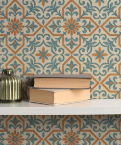 Alternative view of Rustic Talavera Tile Wallpaper