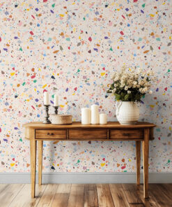 Colorful Terrazzo Wallpaper – Modern Concrete - Image 9
