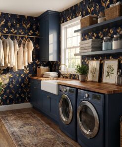 Black and Gold Damask Wallpaper