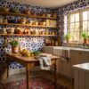 Blue Portuguese Azulejo Tile Wallpaper
