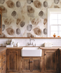 Alternative view of Beige Watercolor Abstract Wallpaper