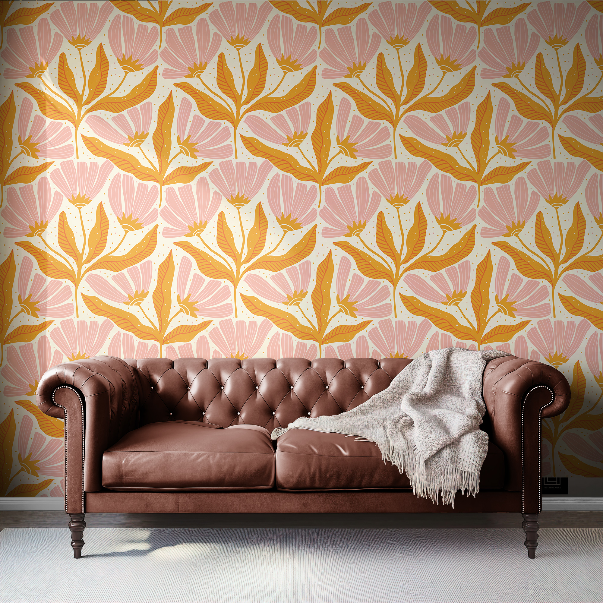 antique flowers wallpaper 2 mockup 7