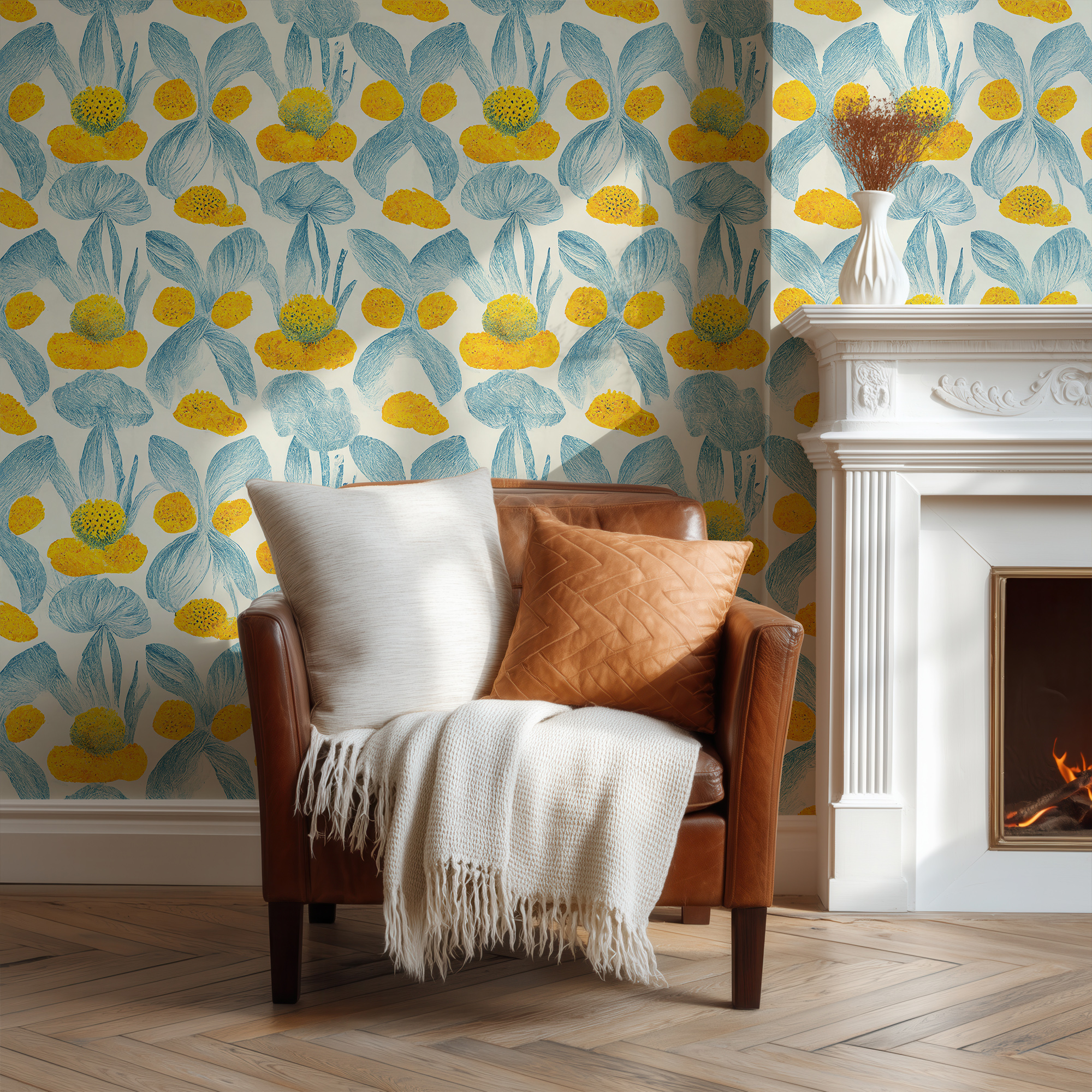 hand painted bold flowers mockup 6