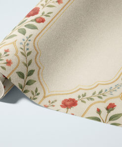 Alternative view of Beige Mughal Floral Arch Wallpaper