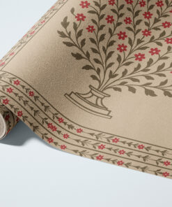 Alternative view of Indian Mughal Block Print Wallpaper