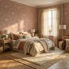 Terracotta Boho Scallop Wallpaper